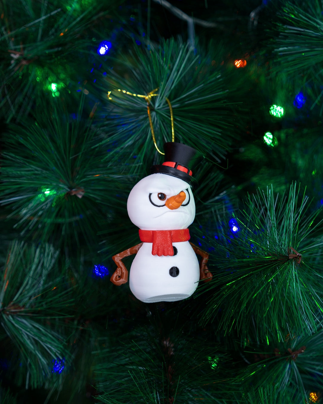 Mr. Frosty, The Grumpy Snowman Ornament - Funny Christmas Decor