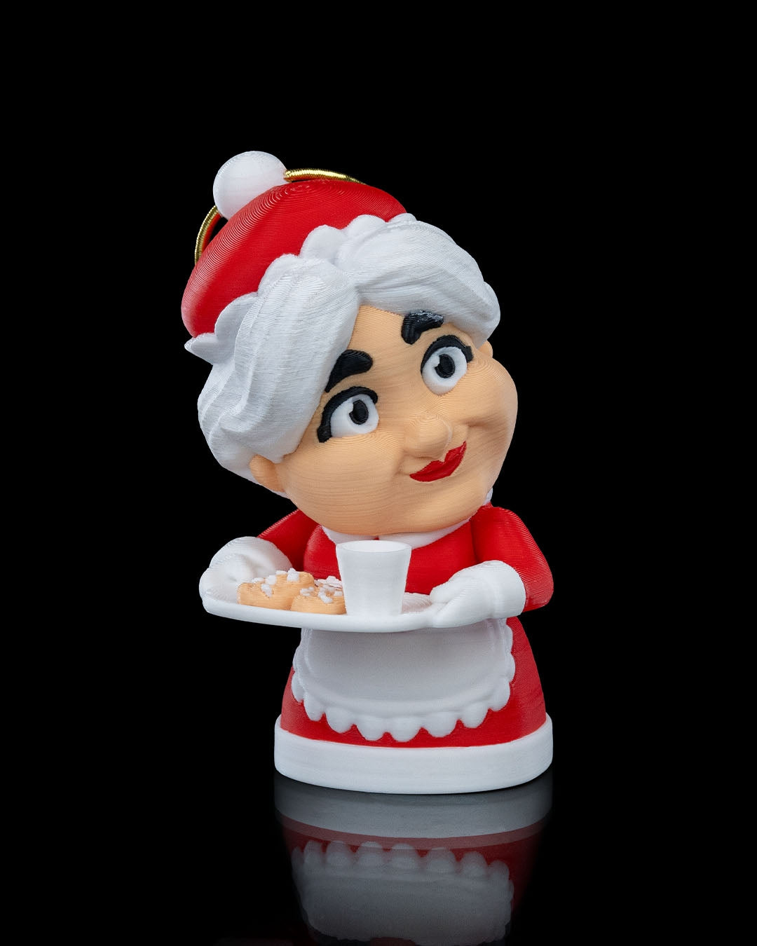 Mrs. Claus Ornament - Santa's Helper with Cookies & Milk