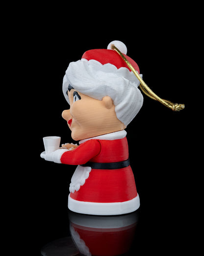 Mrs. Claus Ornament - Santa's Helper with Cookies & Milk