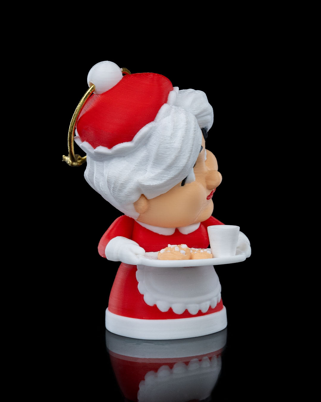 Mrs. Claus Ornament - Santa's Helper with Cookies & Milk