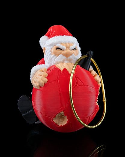 Naughty Claus Ornament by STLFlix - Fun Santa Christmas Ornament for a Playful Holiday Decor