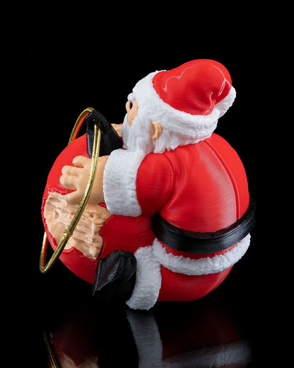 Naughty Claus Ornament by STLFlix - Fun Santa Christmas Ornament for a Playful Holiday Decor