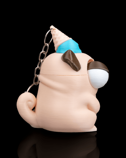 New Cone of Shame | Unbothered Pug Keychain