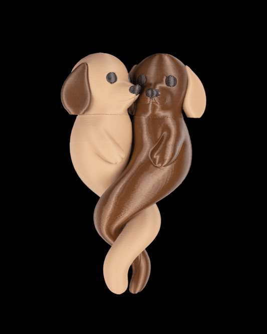 Paw Partners | Intertwined Puppy Pendant Set