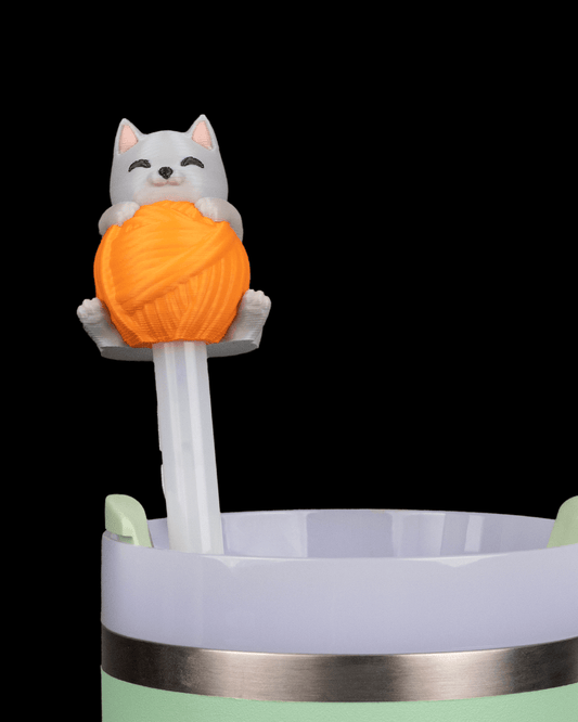 Pawsitively Hydrated Straw Topper & Cup Charm