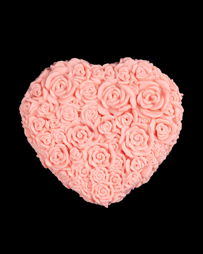 Petal Heart Container | Rose-Covered Heart Keepsake Box
