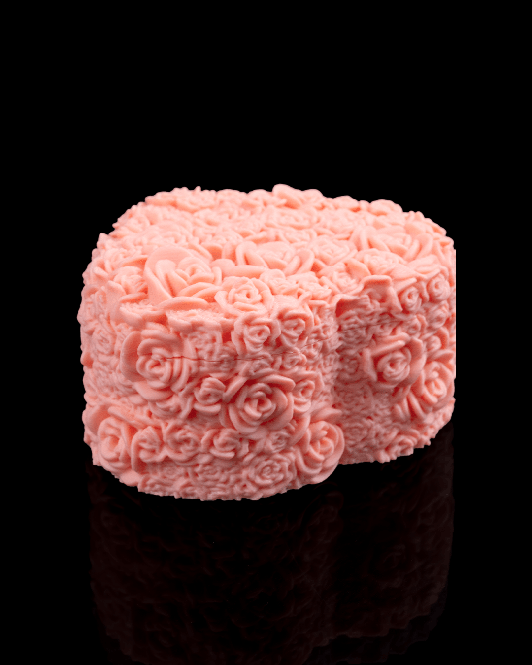 Petal Heart Container | Rose-Covered Heart Keepsake Box