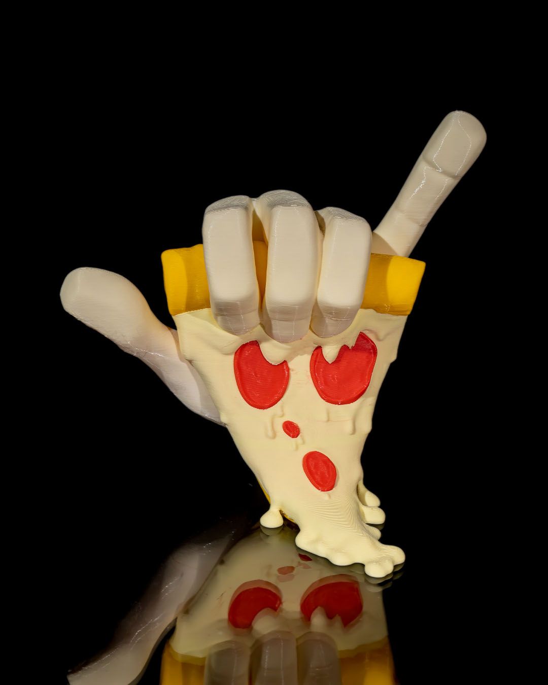 Pick ’n Eater Pizza Hands – 3D Printed Pizza Sculptures (3 Styles) POD