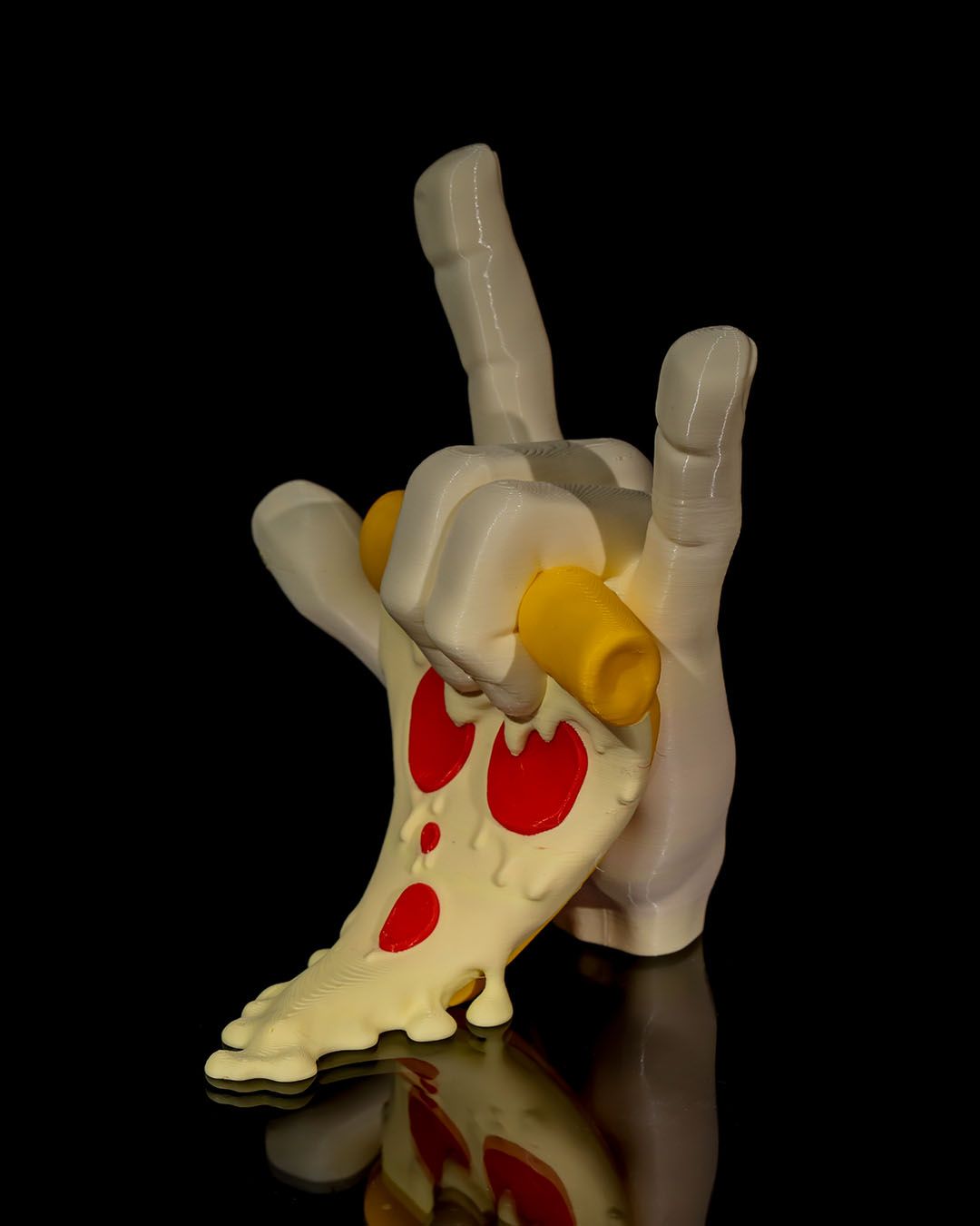 Pick ’n Eater Pizza Hands – 3D Printed Pizza Sculptures (3 Styles) POD