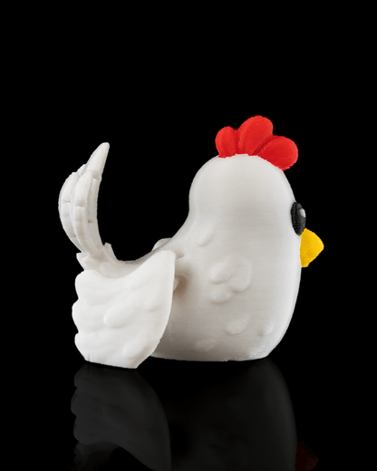 3D-Printed Polly the Chicken – Farmhouse Miniature & Keychain Accent