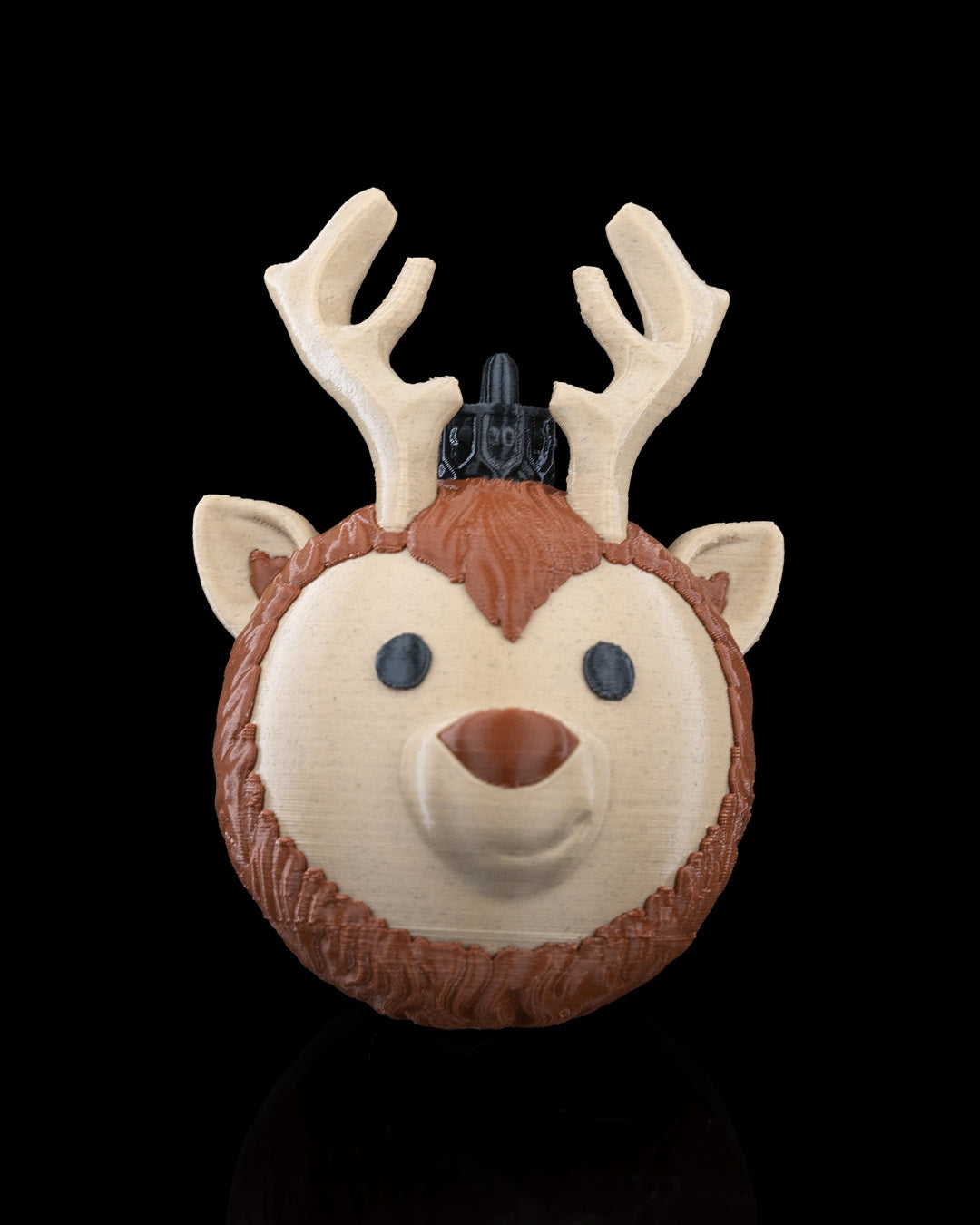 Reindeer Head Christmas Ornament by STLFlix - Festive Holiday Decor for Tree and Home