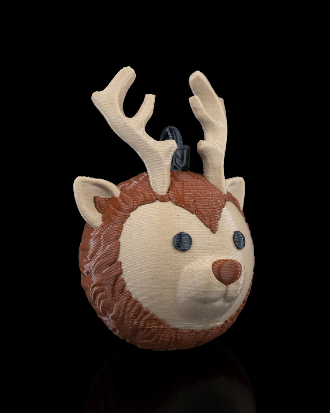 Reindeer Head Christmas Ornament by STLFlix - Festive Holiday Decor for Tree and Home