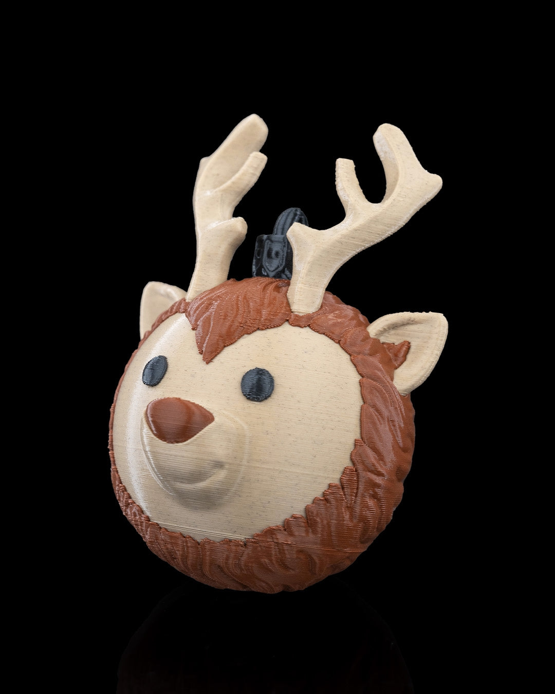 Reindeer Head Christmas Ornament by STLFlix - Festive Holiday Decor for Tree and Home