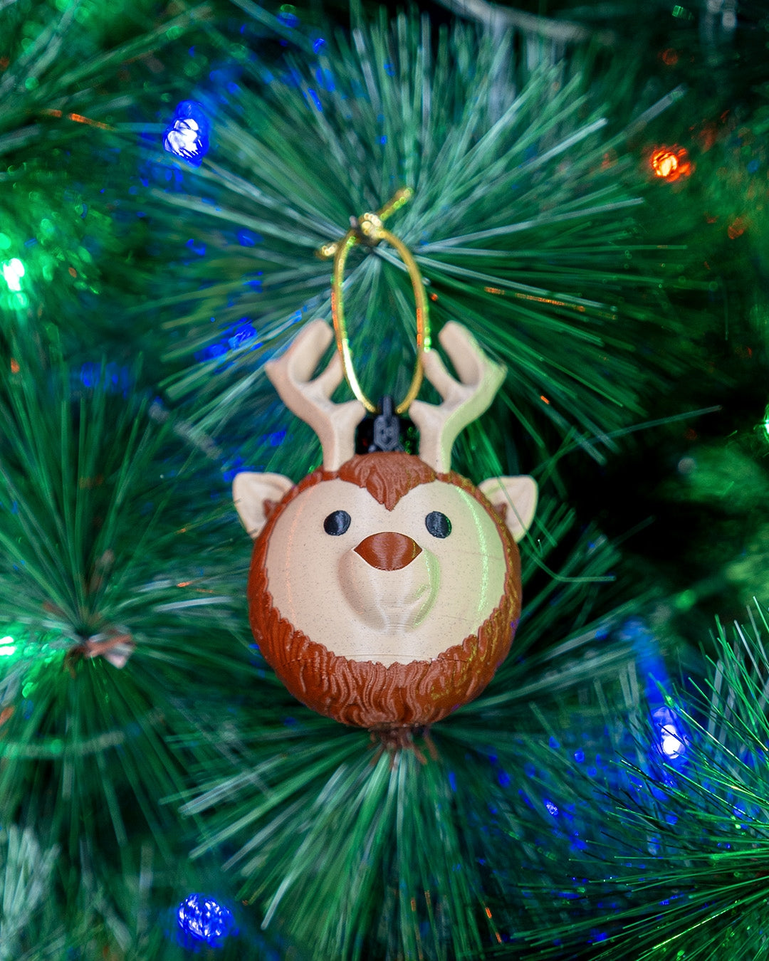 Reindeer Head Christmas Ornament by STLFlix - Festive Holiday Decor for Tree and Home