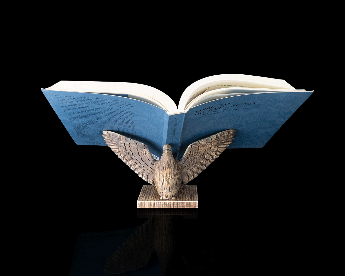 Rest in Grace Book Stand – White Rock Finish | 3D Printed Bird Wing Display Stand