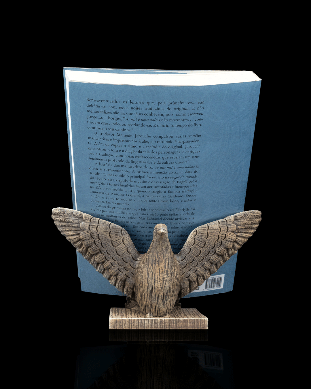 Rest in Grace Book Stand – White Rock Finish | 3D Printed Bird Wing Display Stand