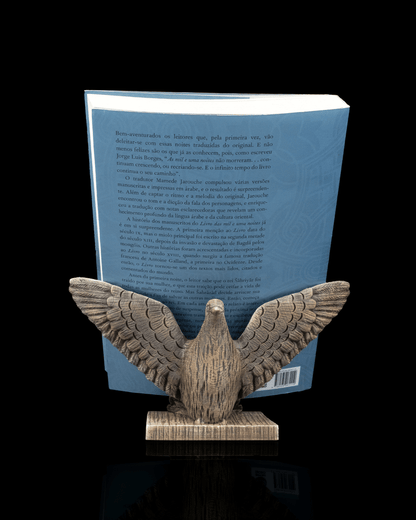 Rest in Grace Book Stand – White Rock Finish | 3D Printed Bird Wing Display Stand