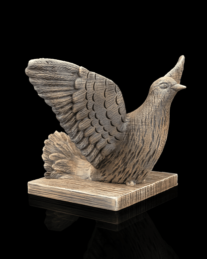 Rest in Grace Book Stand – White Rock Finish | 3D Printed Bird Wing Display Stand