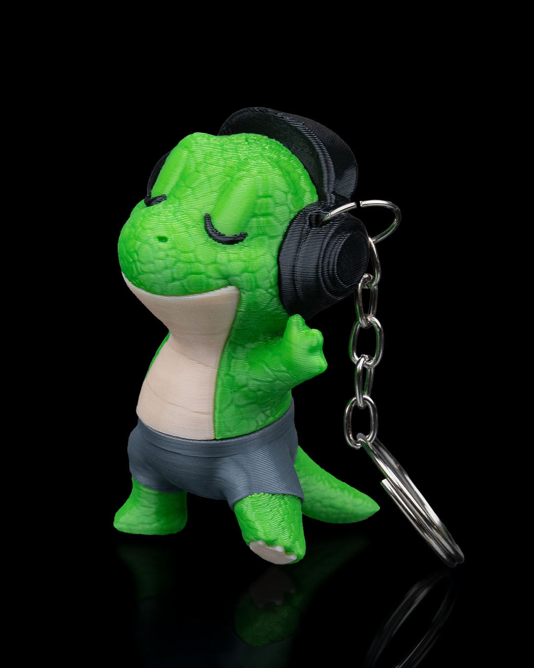 Rock n Rawr – Music-Loving Dino Keychain