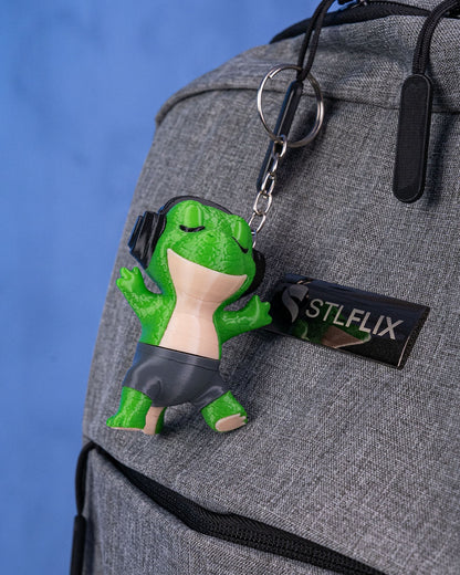 Rock n Rawr – Music-Loving Dino Keychain