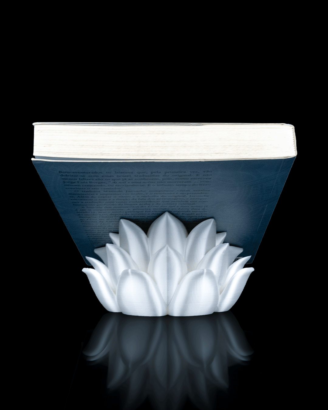 Root of Awakening Book Stand – Custom Color Lotus Display | 3D Printed Book or Altar Stand