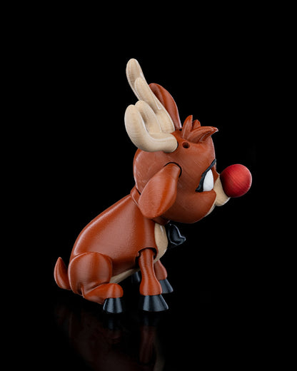 Rudolph, The Poseable Reindeer Ornament - Festive Christmas Decoration