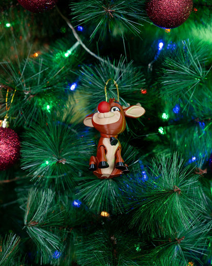 Rudolph, The Poseable Reindeer Ornament - Festive Christmas Decoration