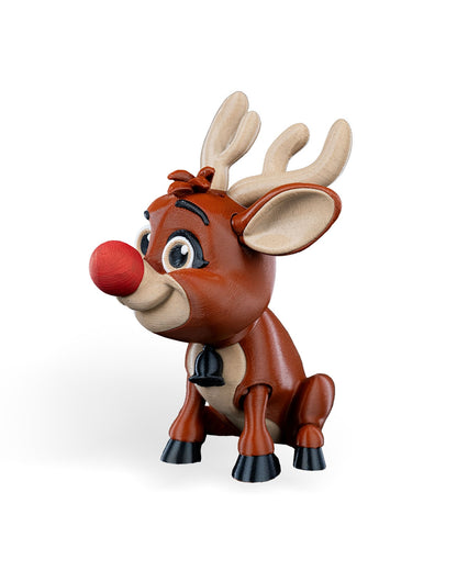 Rudolph, The Poseable Reindeer Ornament - Festive Christmas Decoration