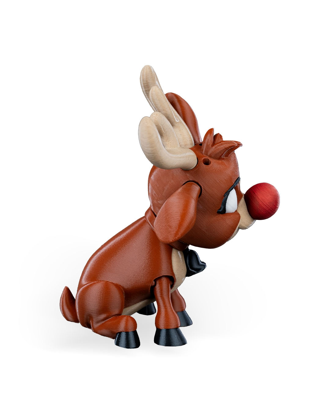 Rudolph, The Poseable Reindeer Ornament - Festive Christmas Decoration