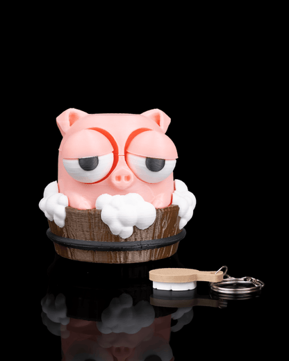 Scrub Me Not | Unbothered Pig Keychain