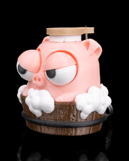 Scrub Me Not | Unbothered Pig Keychain