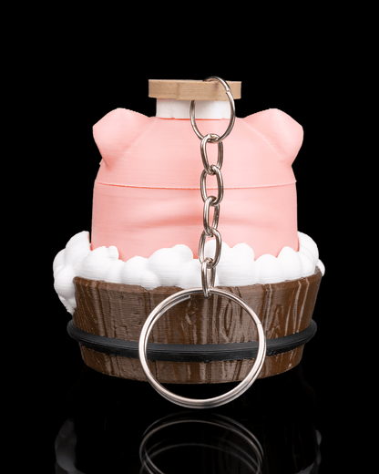 Scrub Me Not | Unbothered Pig Keychain