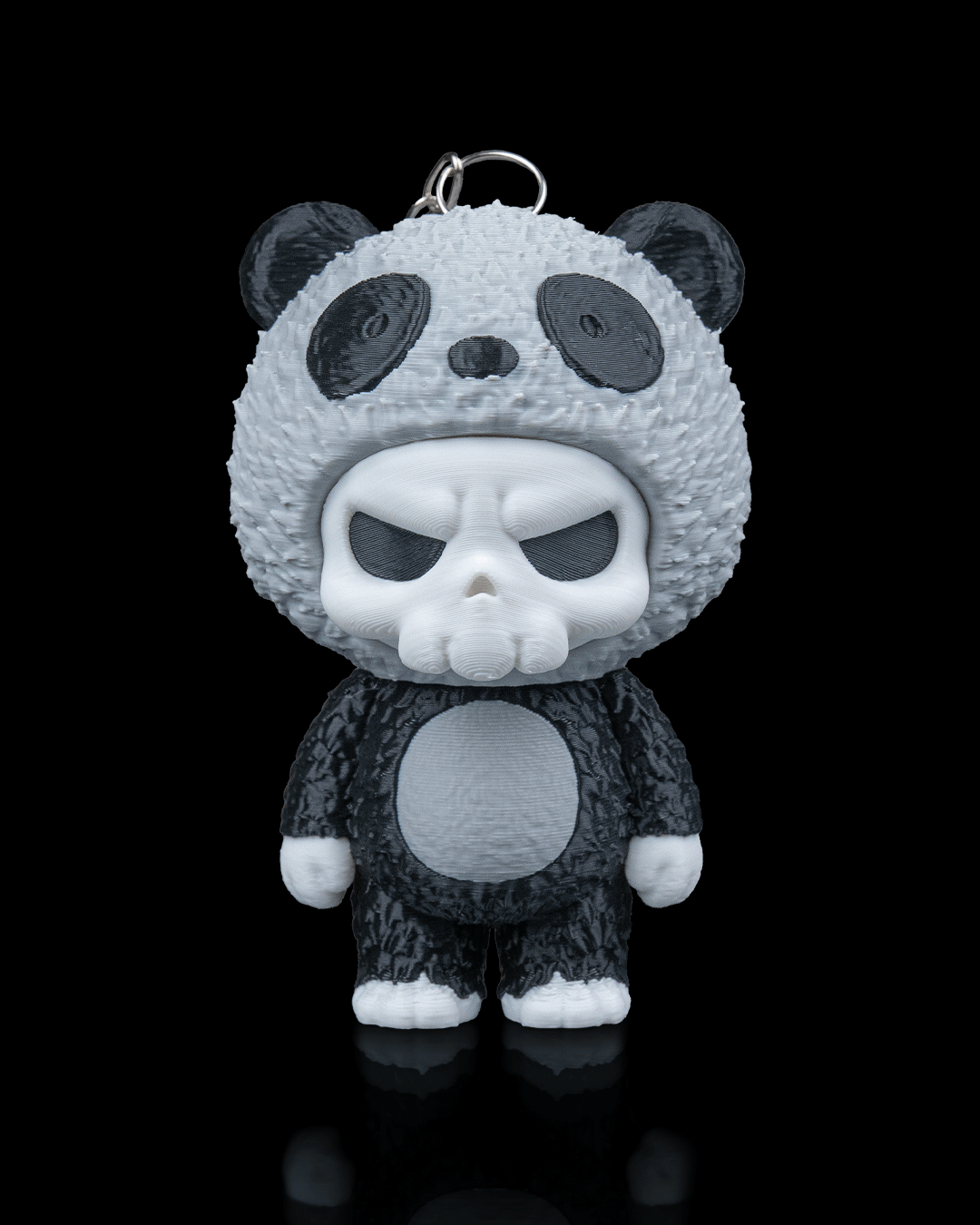 Skubbies: Babuu – 3D Printed Panda Skull Collectible Keychain Figure