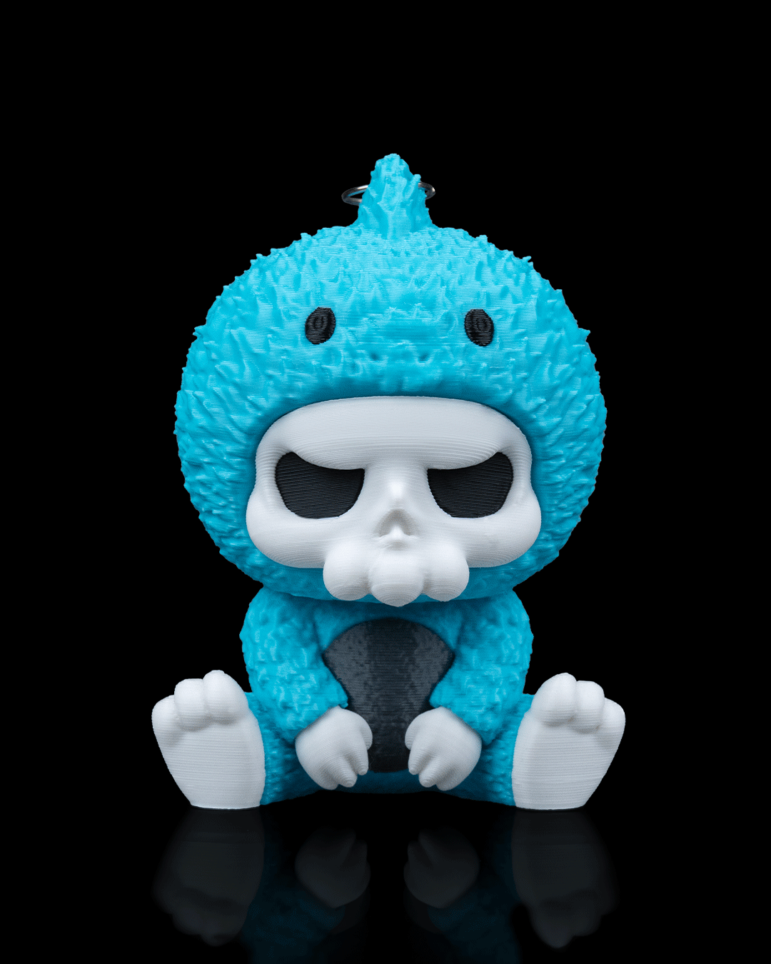 Skubbies: Chompy – 3D Printed Blue Monster Skull Collectible Figure
