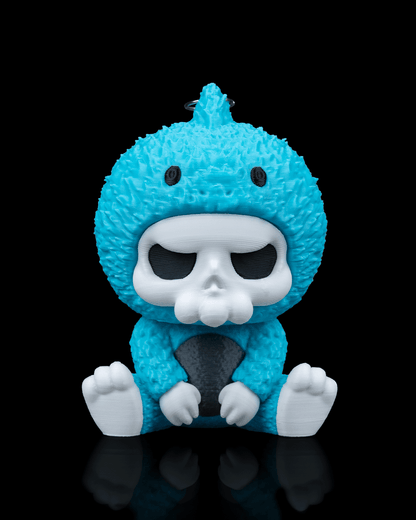 Skubbies: Chompy – 3D Printed Blue Monster Skull Collectible Figure