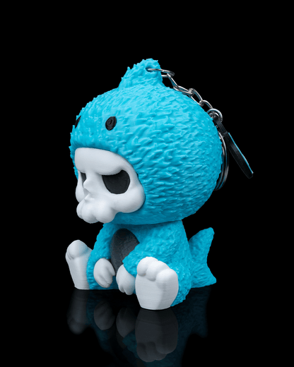 Skubbies: Chompy – 3D Printed Blue Monster Skull Collectible Figure