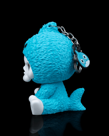 Skubbies: Chompy – 3D Printed Blue Monster Skull Collectible Figure