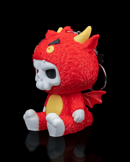 Skubbies: Scorchi – 3D Printed Red Dragon Skull Collectible Figure