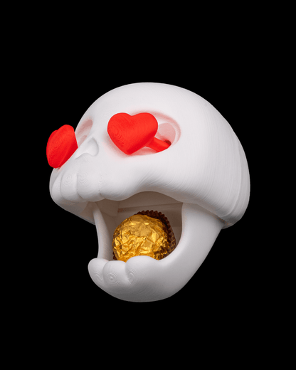 Skull Crush | Heart-Eyed Interactive Skull Candy Container