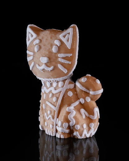 Gingerbread Cookie Cat Figurine - STLFLIX