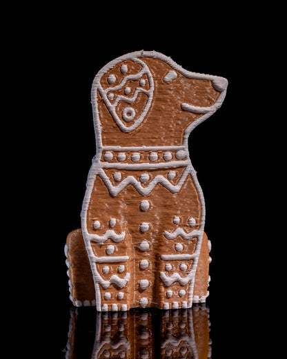 Gingerbread Cookie Dog Figurine - 3D Printed by STLFLIX