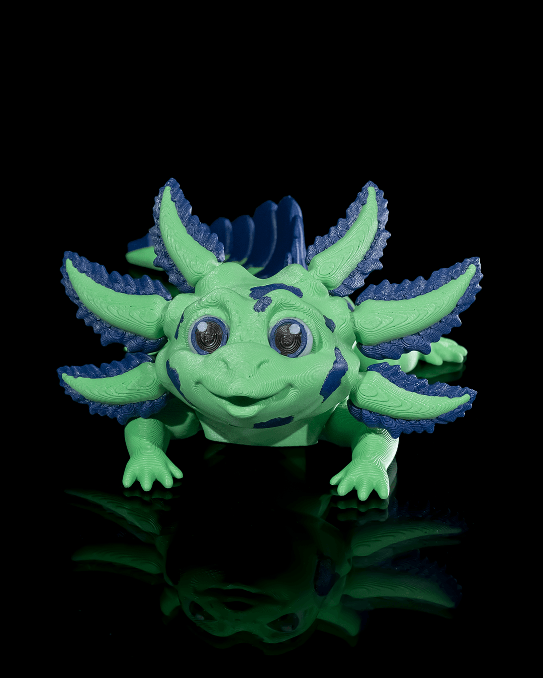 Sweet N Sour Axolotl - Vibrant and Articulated 3D Printed Collectible