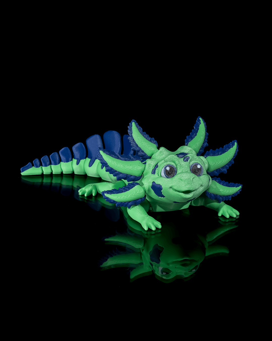 Sweet N Sour Axolotl - Vibrant and Articulated 3D Printed Collectible