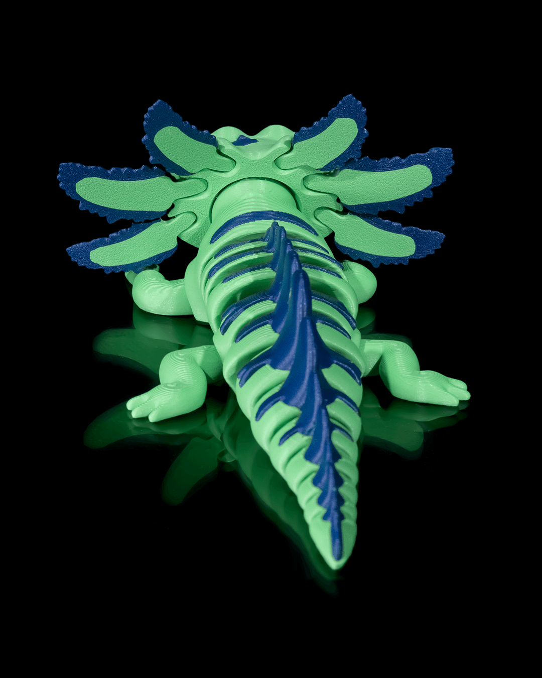 Sweet N Sour Axolotl - Vibrant and Articulated 3D Printed Collectible