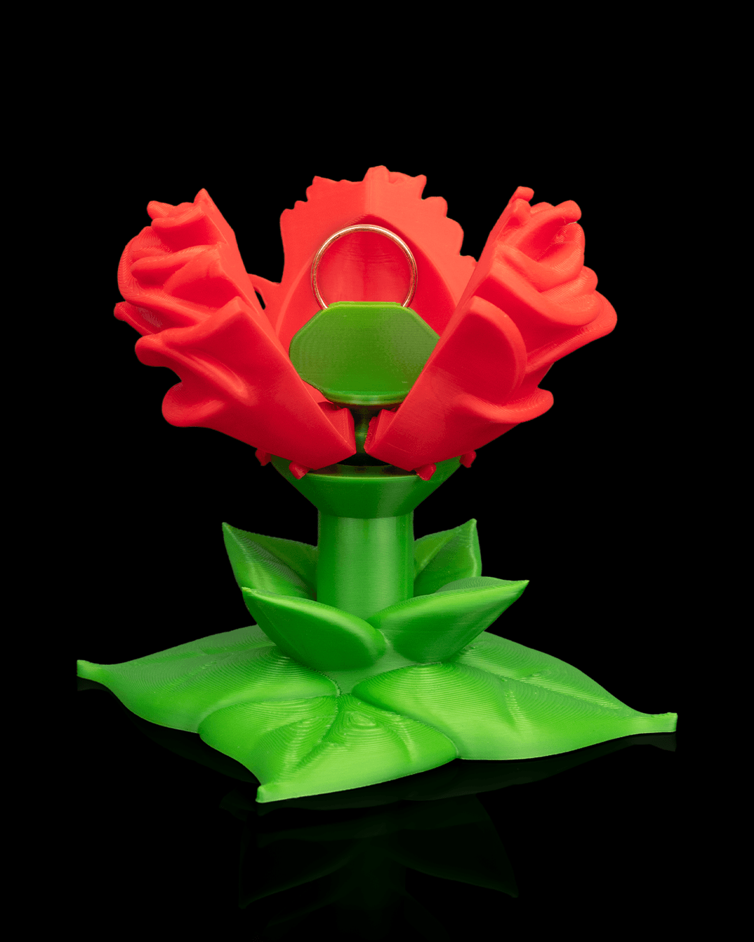 Sweet Rose | Blooming Ring Box or Gift Container