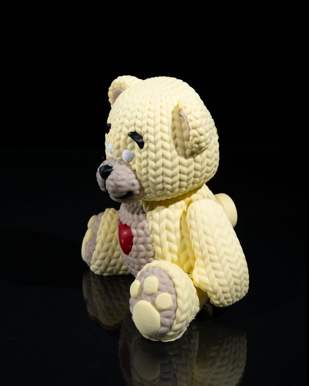 Teddy’s Heartbeat – 3D Printed Crochet-Textured Teddy Bear with Beating Heart Feature