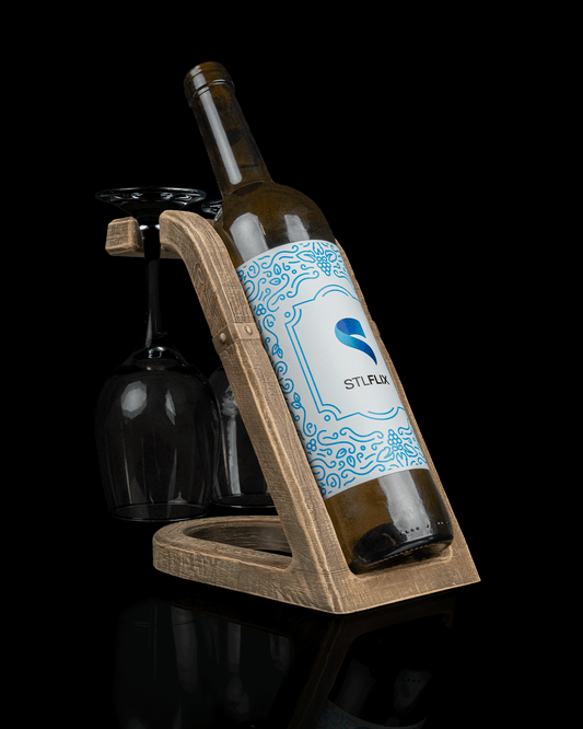 The Oak Rest Glass and Wine Holder