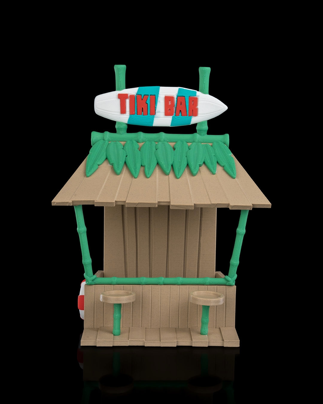 Tiki Bar Bird Feeder - Tropical 3D-Printed Garden Accessory