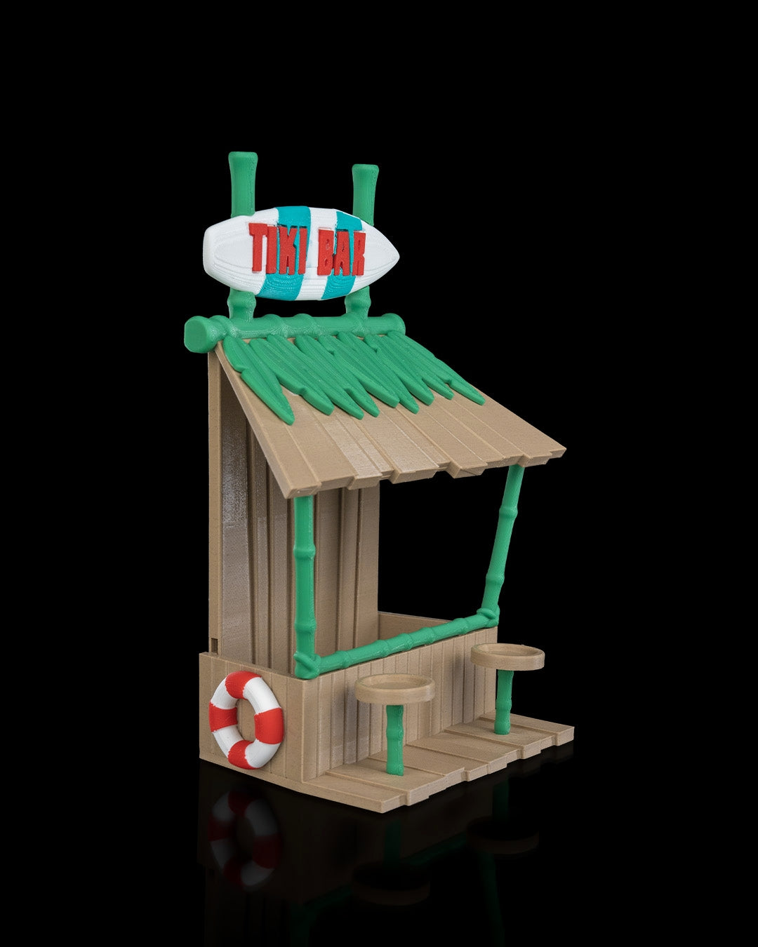 Tiki Bar Bird Feeder - Tropical 3D-Printed Garden Accessory