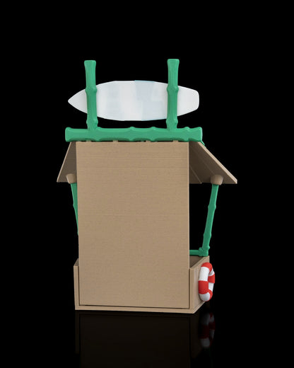 Tiki Bar Bird Feeder - Tropical 3D-Printed Garden Accessory